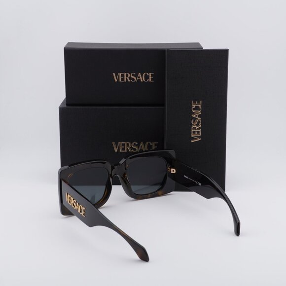 Versace VE4496U 108/87 Square Sunglasses – Havana/Dark Grey main image 8